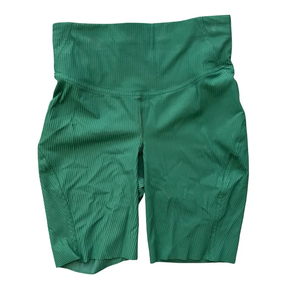 lululemon athletica Base Pace High-Rise Ribbed Nulux Bike Shorts Everglade Green